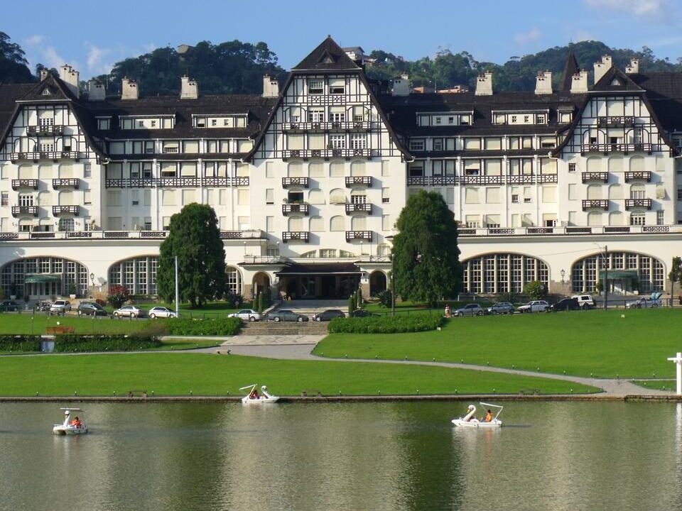 Quitandinha Palace, a former luxury casino and historic landmark in Petrópolis